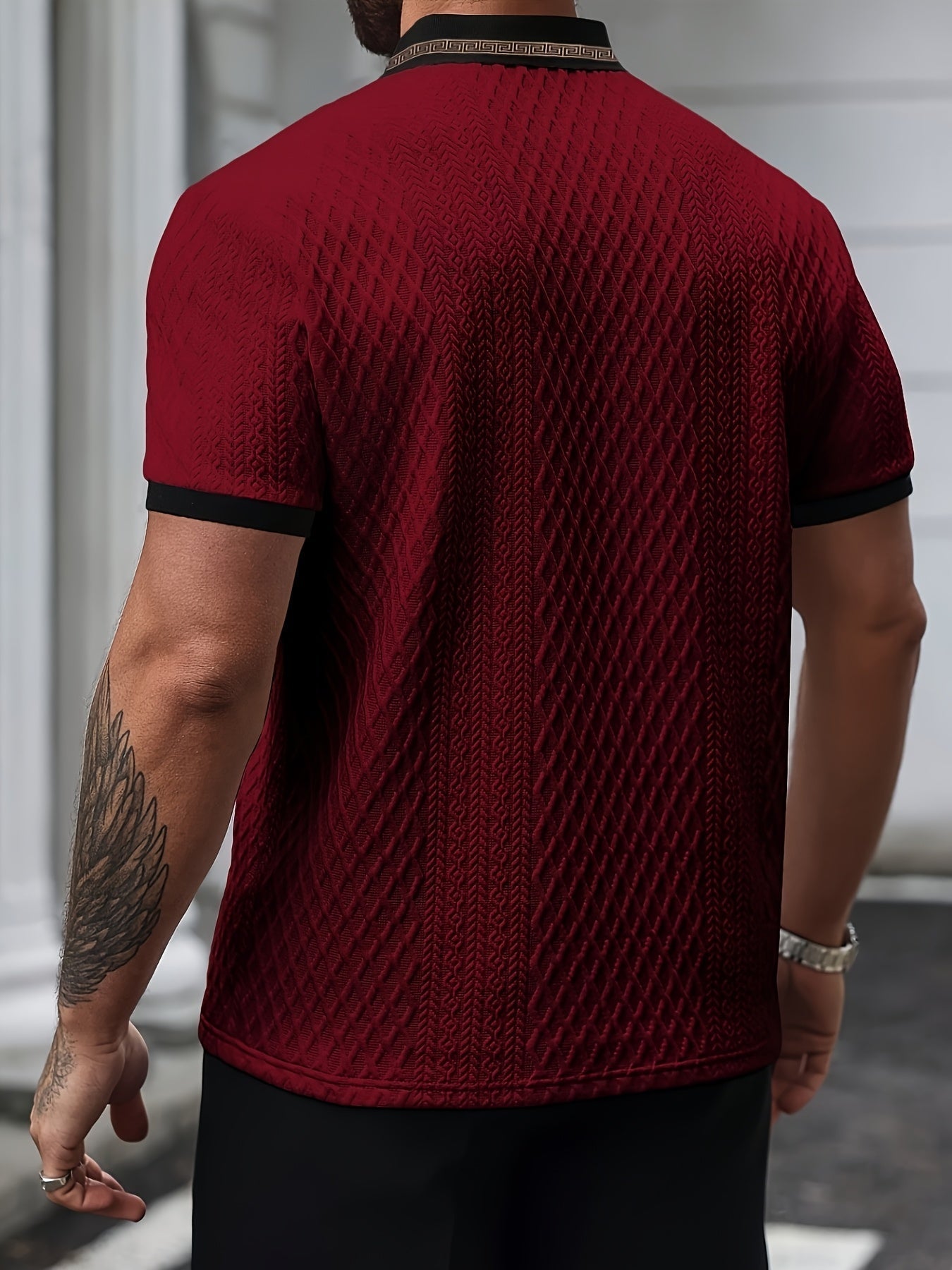 Heren Polo | Short-Sleeved Premium Textured Shirt