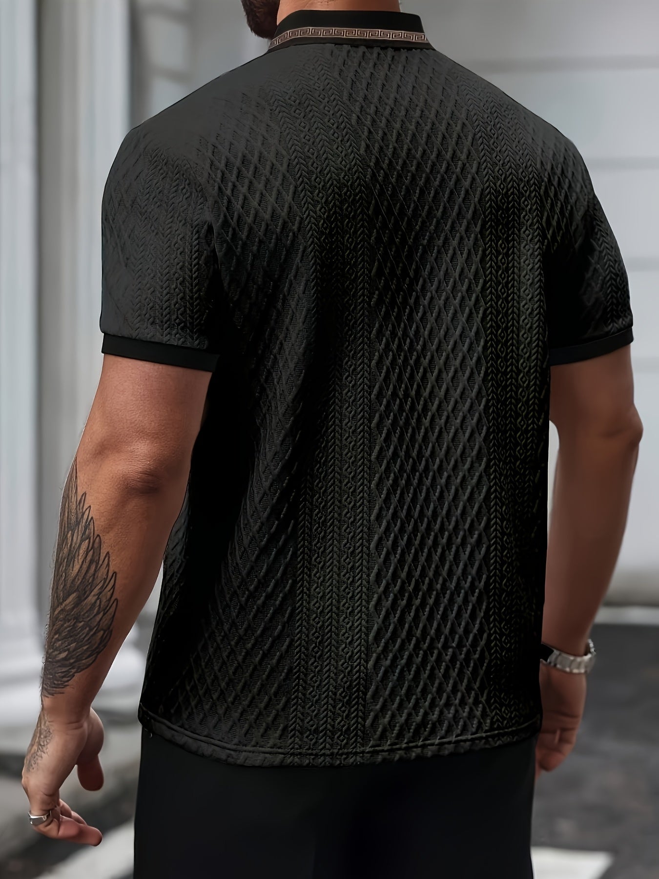 Heren Polo | Short-Sleeved Premium Textured Shirt