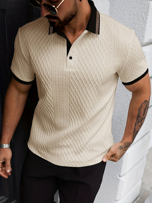 Heren Polo | Subtiele Structuur & Elegante Pasvorm