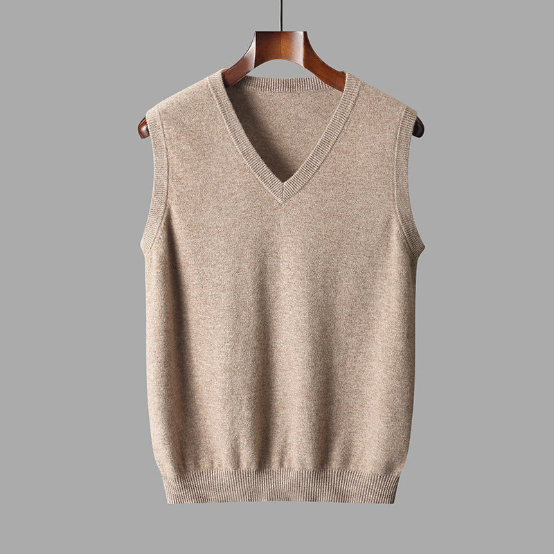 Men’s Wool V Neck Sweater Vest Timeless Comfortable Layering Knitwear Smart Casual Outfit