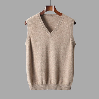 Men’s Wool V Neck Sweater Vest Timeless Comfortable Layering Knitwear Smart Casual Outfit