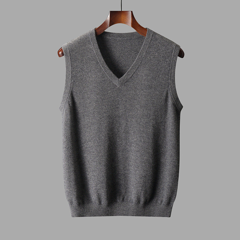 Men’s Wool V Neck Sweater Vest Timeless Comfortable Layering Knitwear Smart Casual Outfit