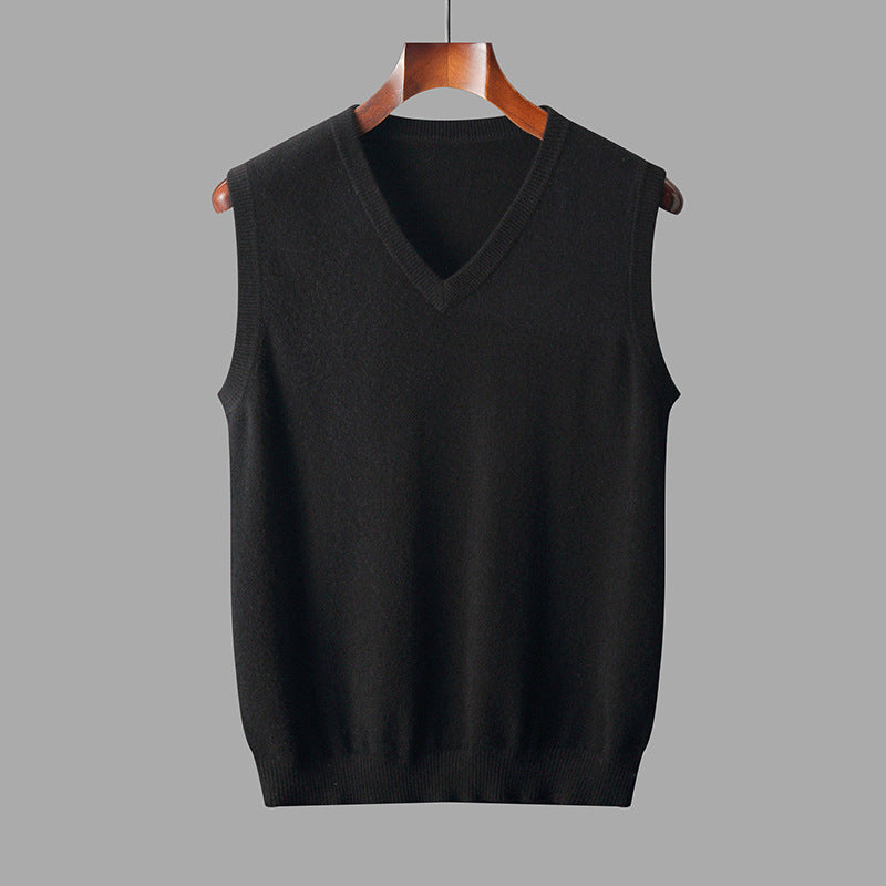 Men’s Wool V Neck Sweater Vest Timeless Comfortable Layering Knitwear Smart Casual Outfit