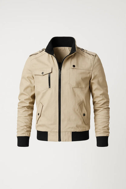 Men’s Casual Jacket with Chest Pockets and Zip – Relaxed Fit Lightweight Outerwear for Everyday Wear