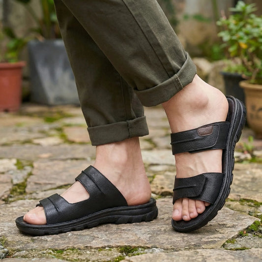 Herre sandaler | Sport sandaler med justerbar rem og fodseng