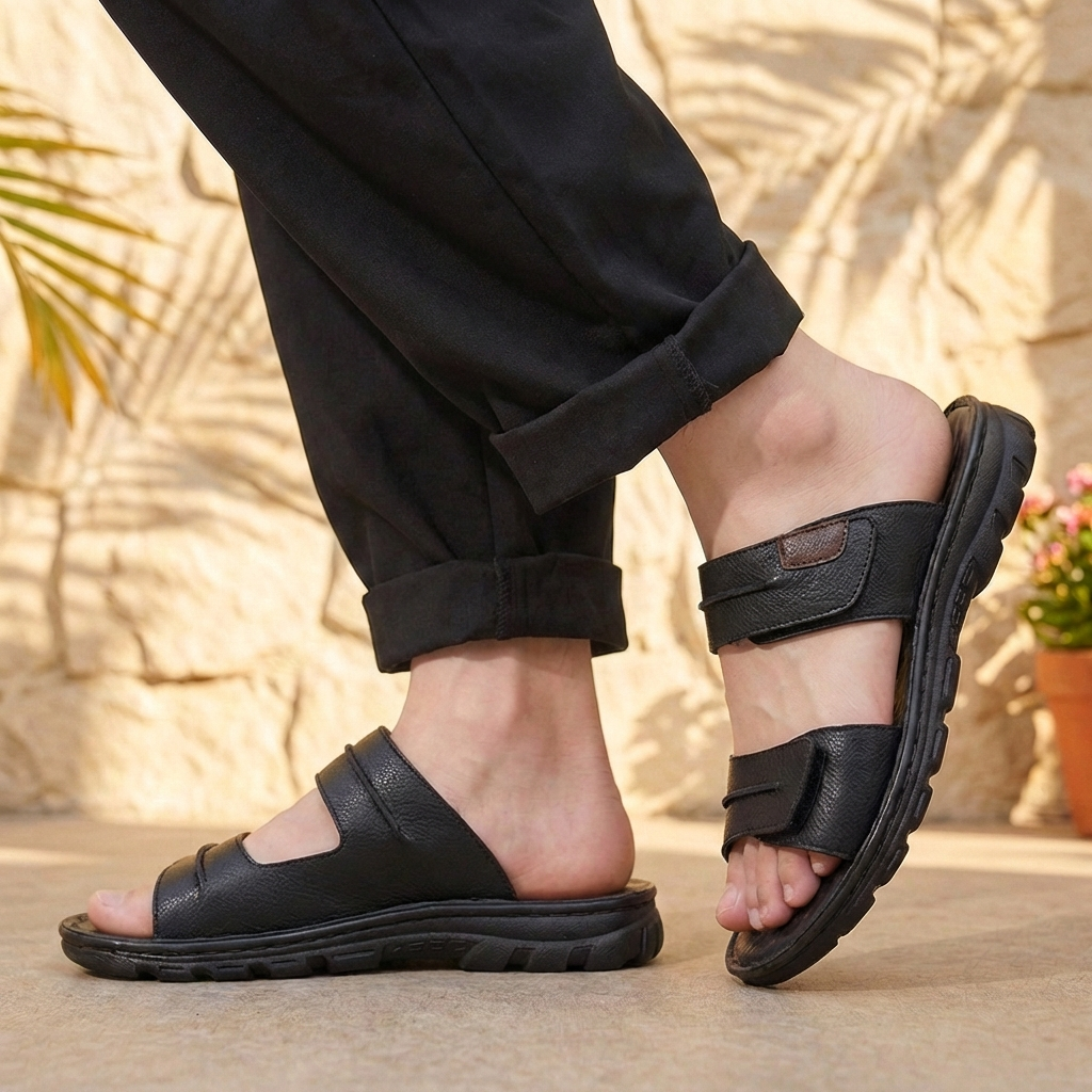 Herre sandaler | Sport sandaler med justerbar rem og fodseng