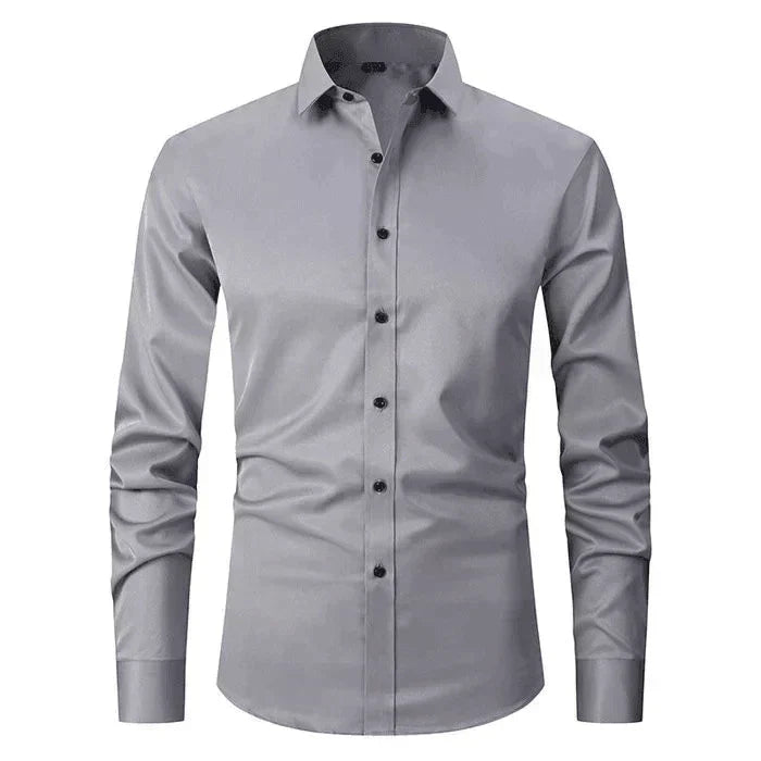 Herre skjorte | Slim fit skjorte med lange ærmer og knapper