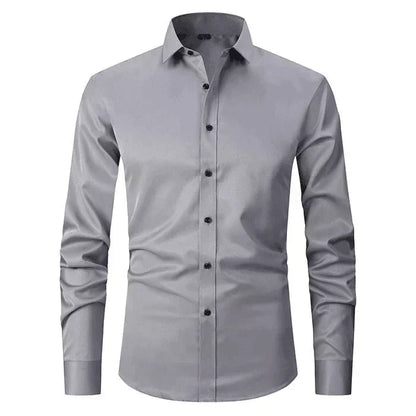 Herre skjorte | Slim fit skjorte med lange ærmer og knapper