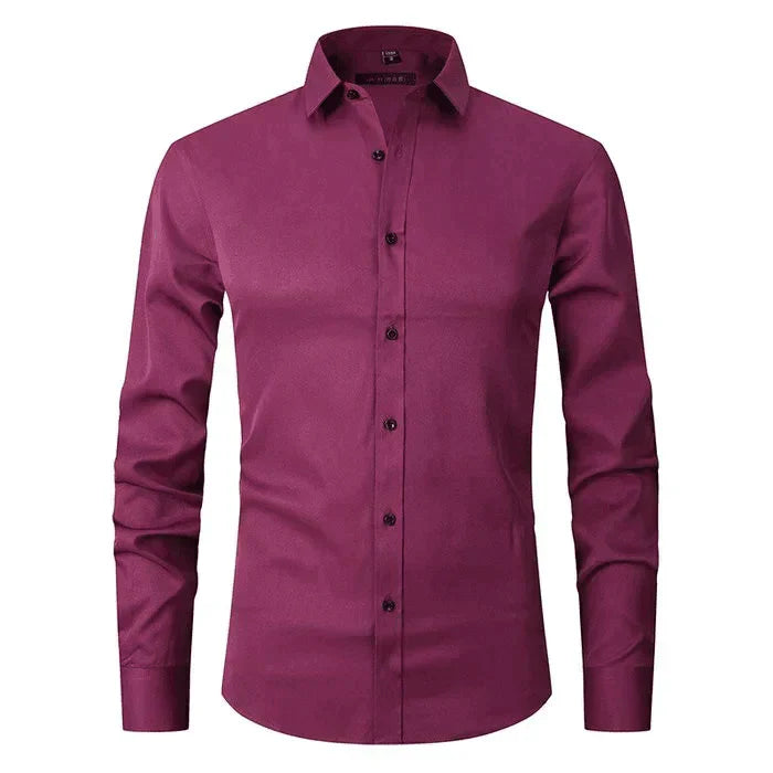 Herre skjorte | Slim fit skjorte med lange ærmer og knapper