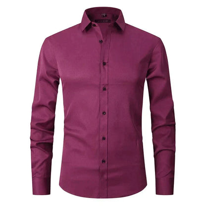 Herre skjorte | Slim fit skjorte med lange ærmer og knapper