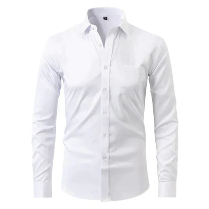 Herre skjorte | Slim fit skjorte med lange ærmer og knapper