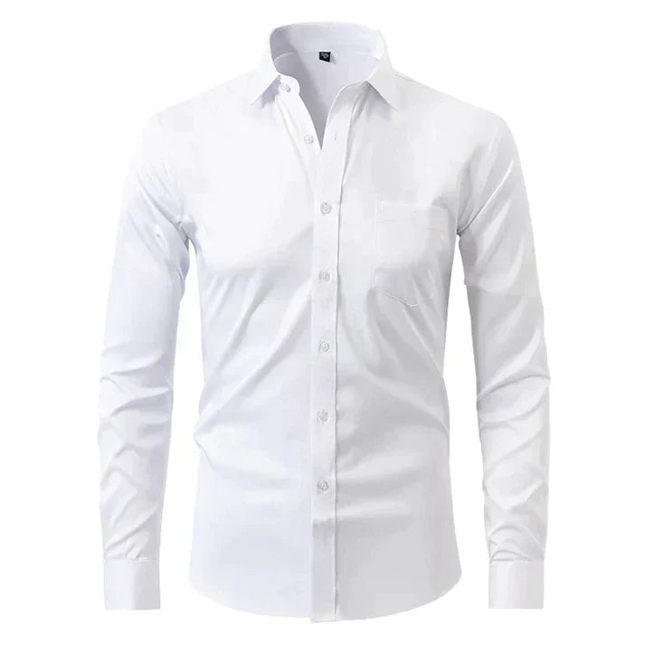 Herre skjorte | Slim fit skjorte med lange ærmer og knapper
