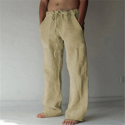 Artheon - Men Linen Baggy Trousers Relaxed Fit