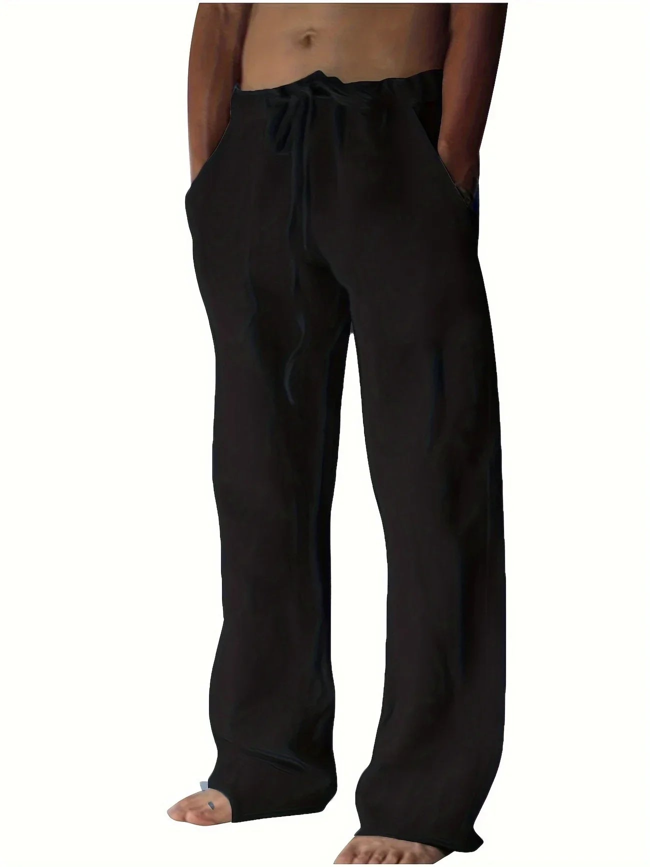 Artheon - Men Linen Baggy Trousers Relaxed Fit