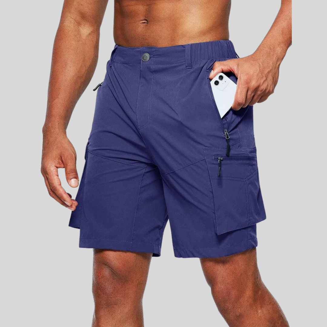 Herren-Cargoshorts mit Reißverschlusstaschen 2