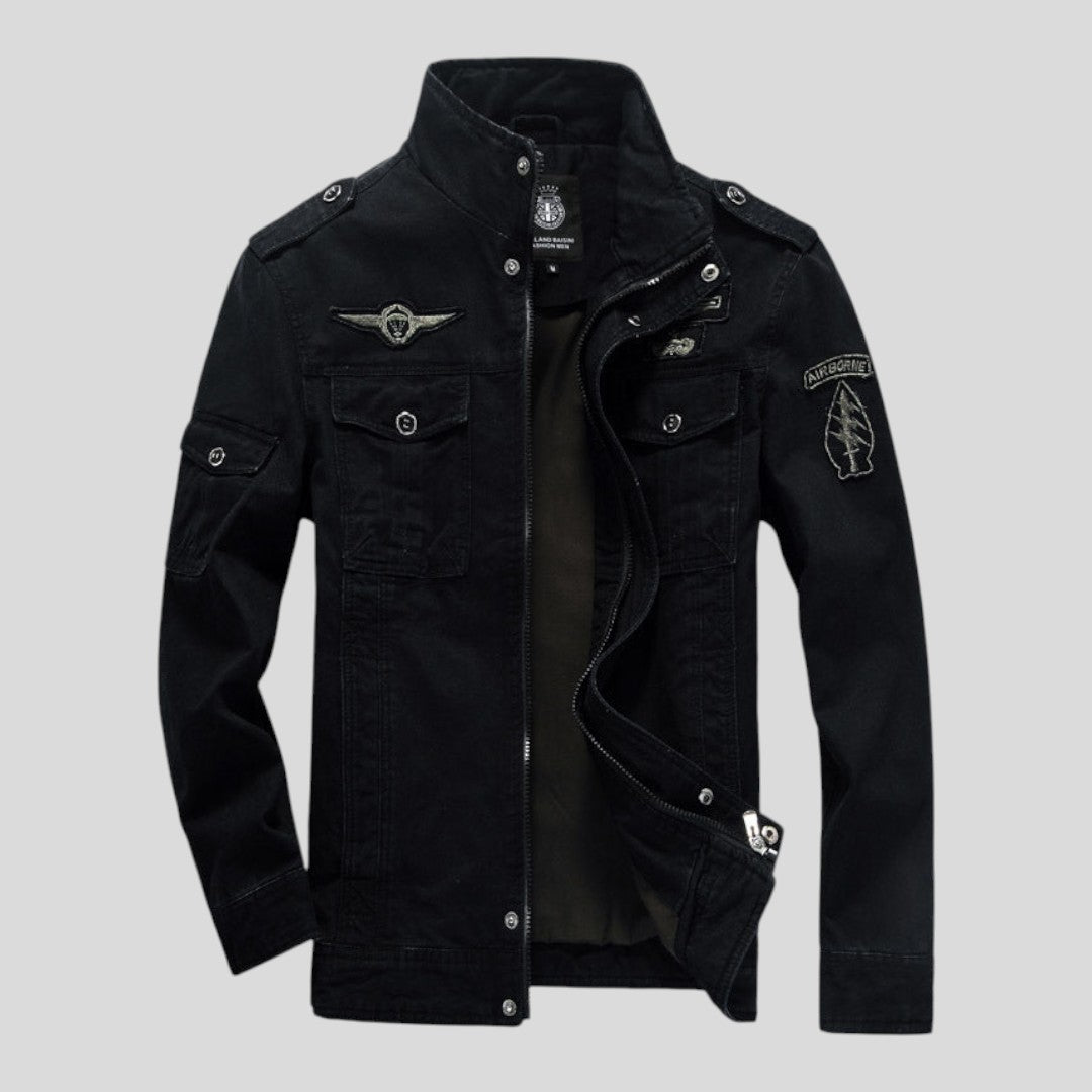 Herren Jacke mit Stehkragen - Moderne Jacke - Taschen Vorne
