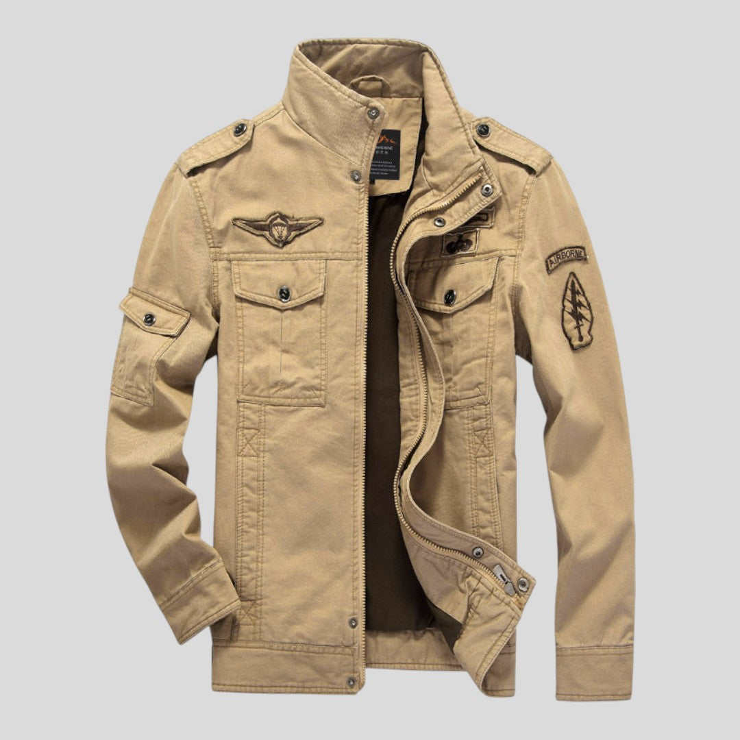 Herren Jacke mit Stehkragen - Moderne Jacke - Taschen Vorne
