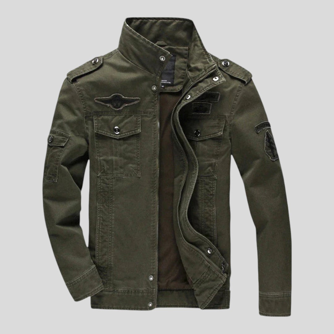 Herren Jacke mit Stehkragen - Moderne Jacke - Taschen Vorne