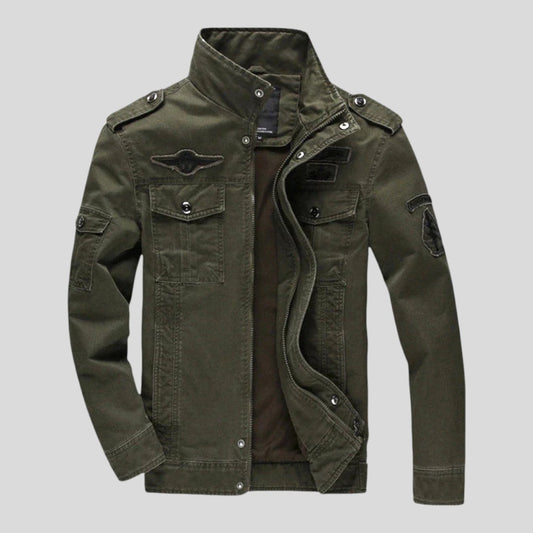 Herren Jacke mit Stehkragen - Moderne Jacke - Taschen Vorne