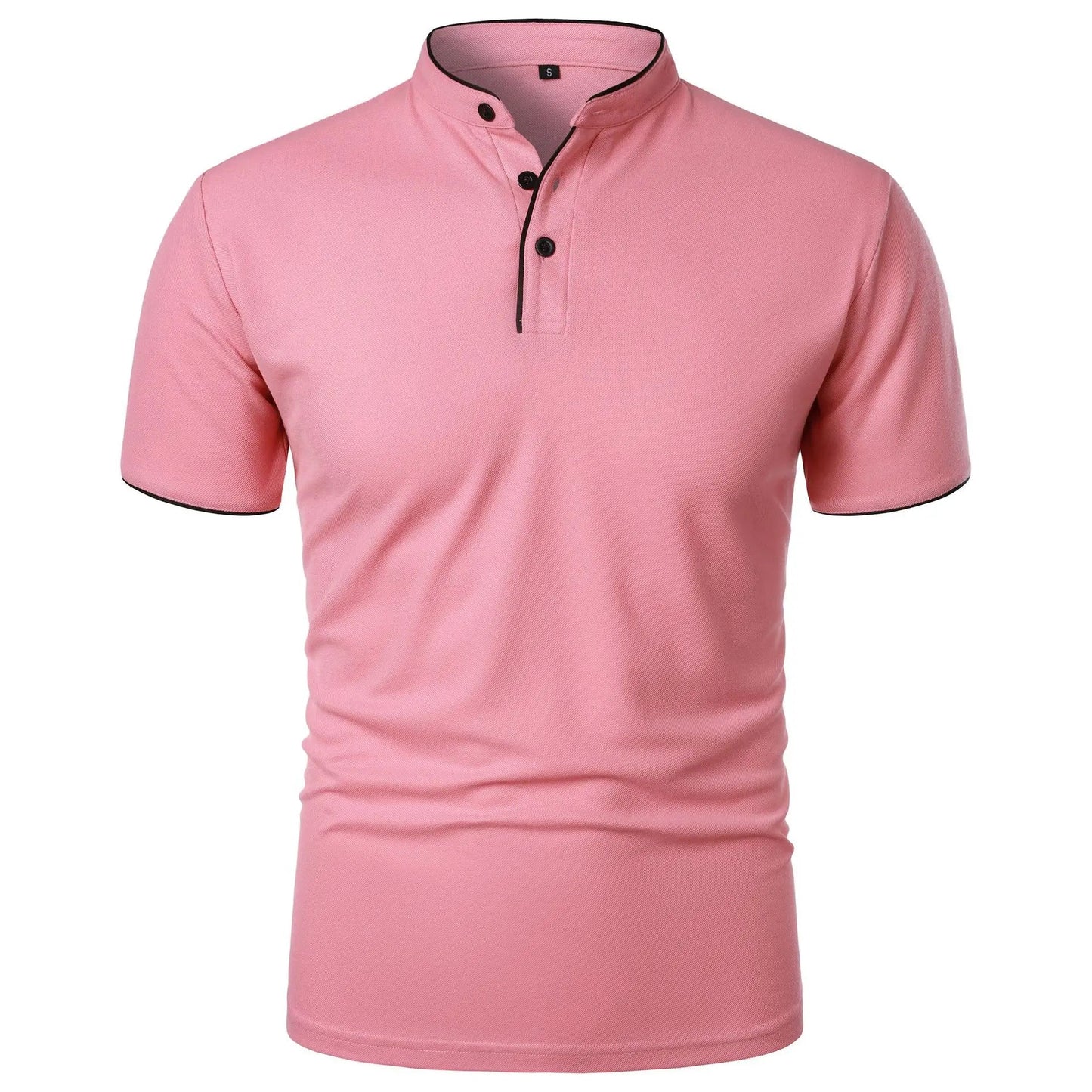 Herren-Poloshirt mit Stehkragen und kurzen Ärmeln 6