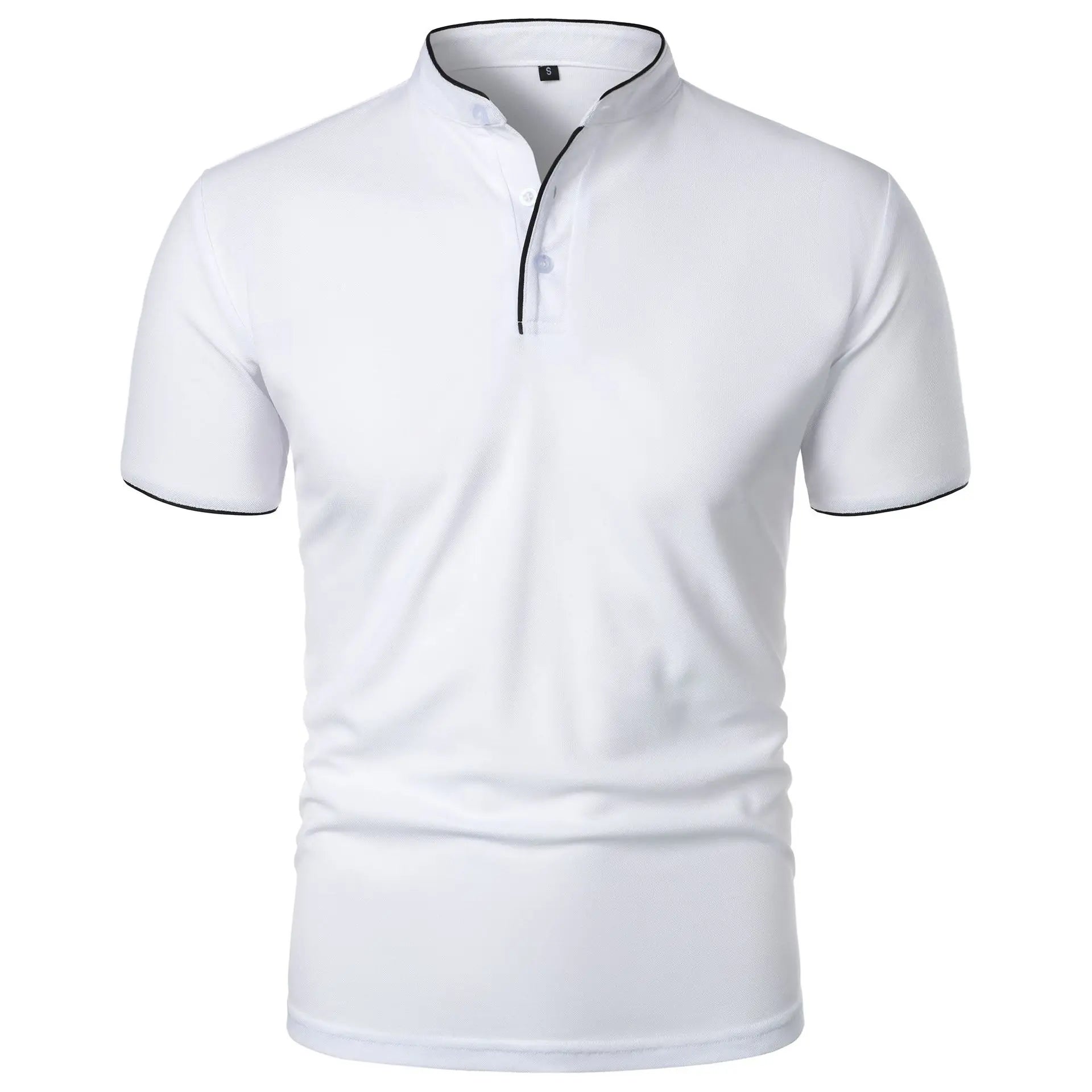 Herren-Poloshirt mit Stehkragen und kurzen Ärmeln 7