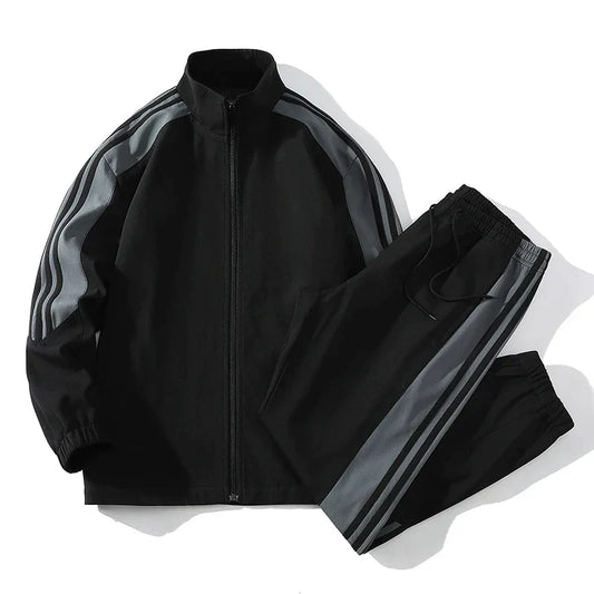 Herren Trainingsanzug mit Reißverschluss | Zweiteiliges Jogging-Set für Sport und Freizeit