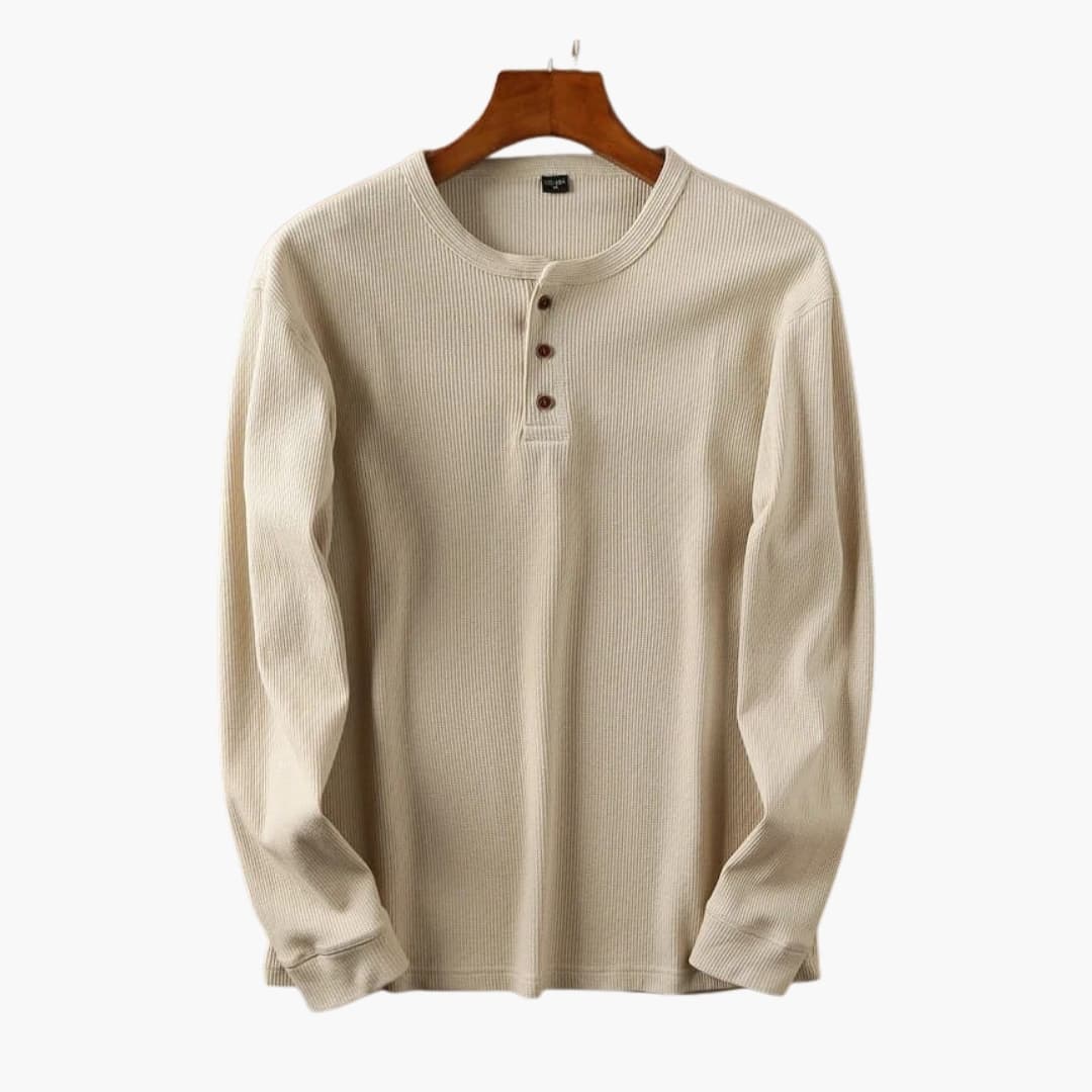 Męska Koszula z Guzikami Henley | Casualowy Na Co Dzień