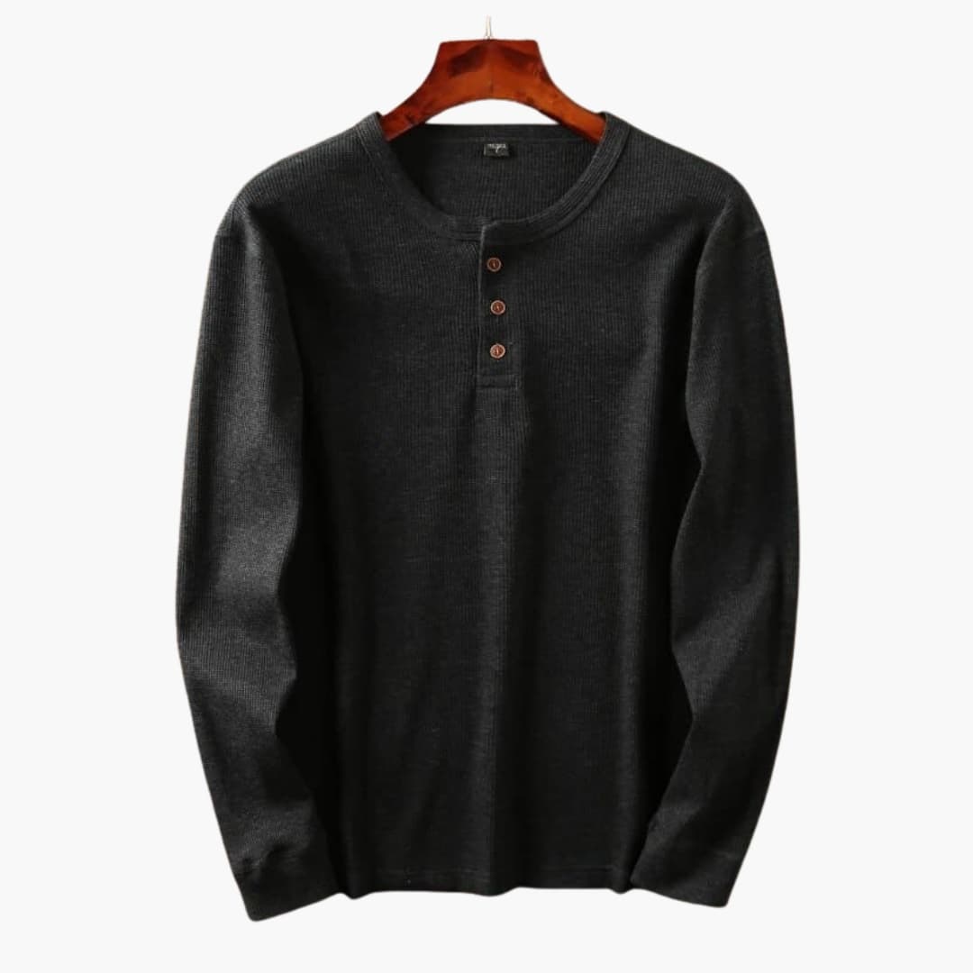 Męska Koszula z Guzikami Henley | Casualowy Na Co Dzień