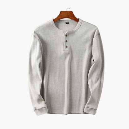 Męska Koszula z Guzikami Henley | Casualowy Na Co Dzień