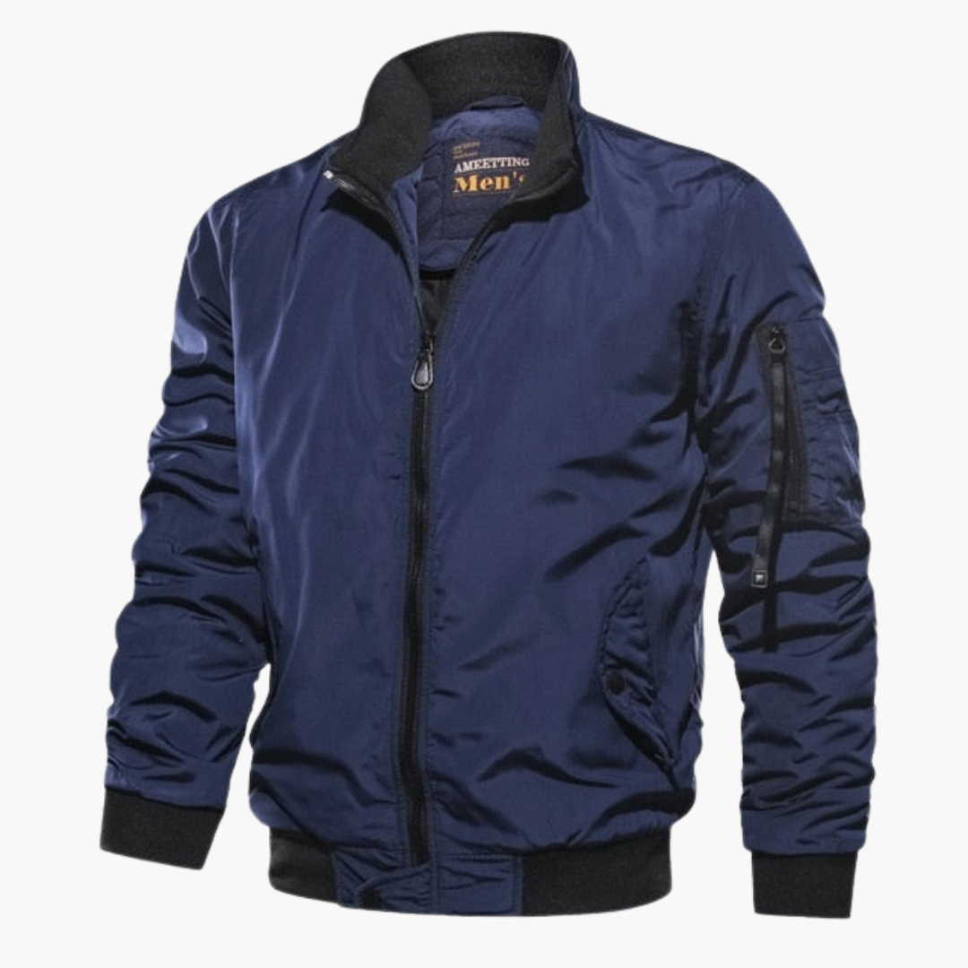 Veste Bomber Homme à Col Montant – Manteau Décontracté Premium