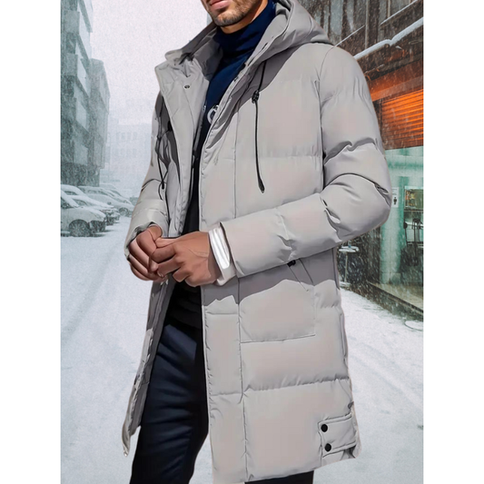 Herrenparka | Lange Winterjacke Herren | Kapuze & Wärmende Isolation