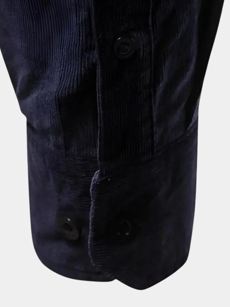 Herreskjorte | Corduroy look skjorte med brystlommer