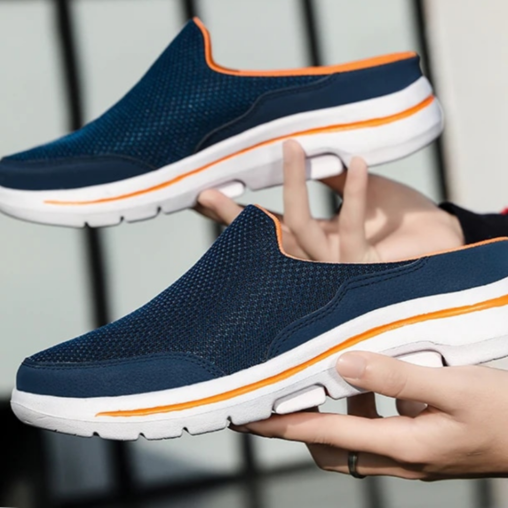 Herresko slip-on | Åndbare mesh sko med komfortsål