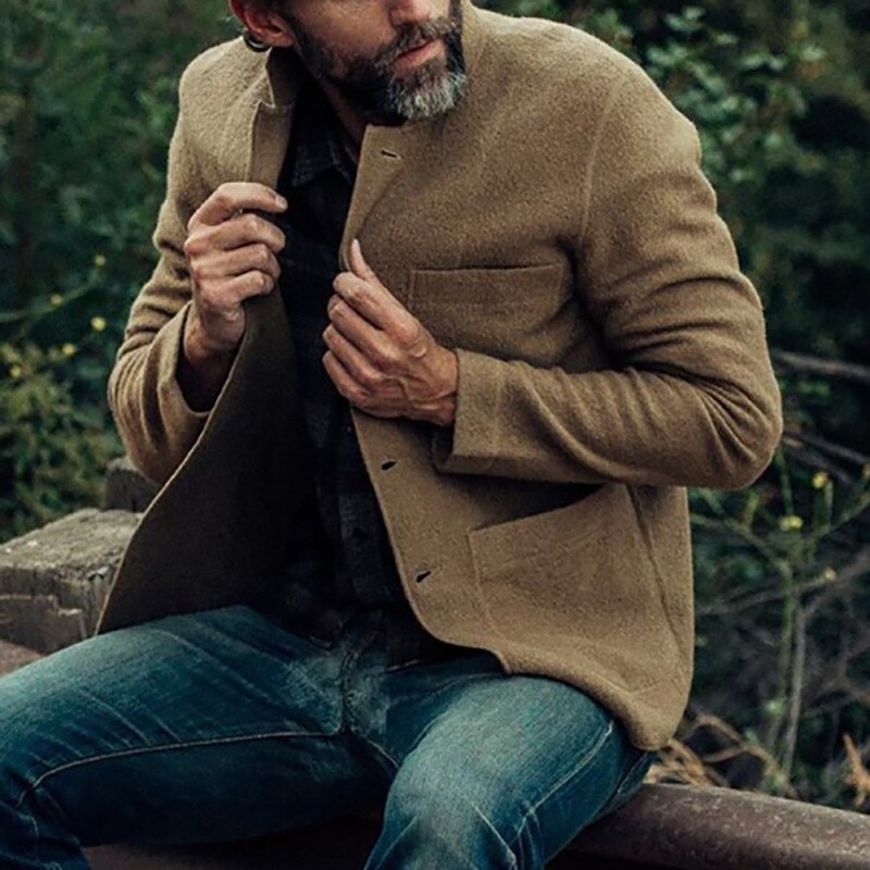 Men’s Wool Button Cardigan – Soft Tailored Knitwear for Smart Casual Layering