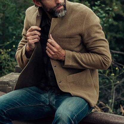 Men’s Wool Button Cardigan – Soft Tailored Knitwear for Smart Casual Layering