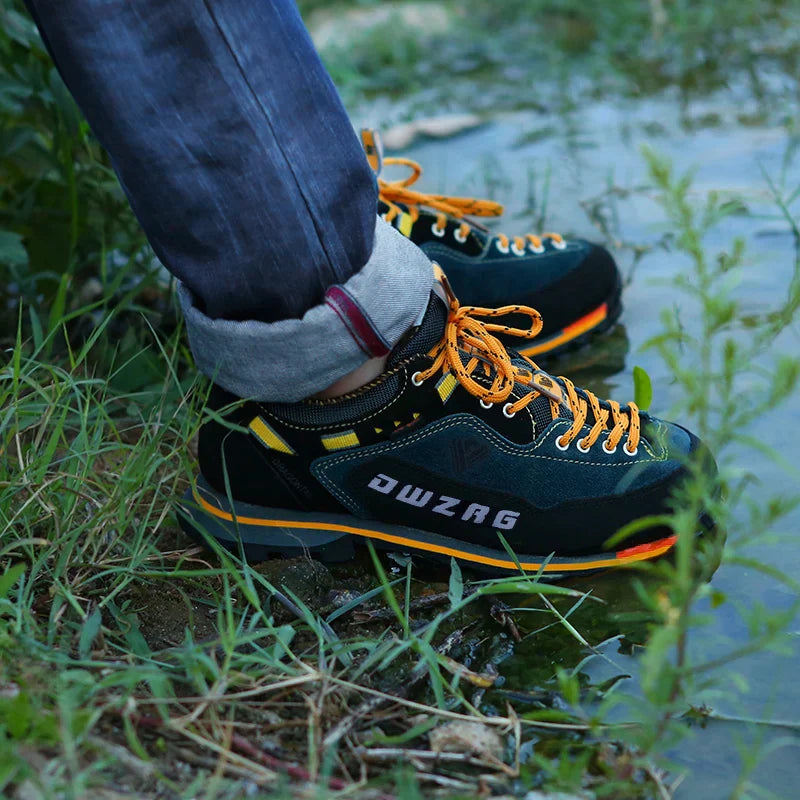 Men's Waterproof Hiking Boots - Lace-Up - Non-Slip Grip