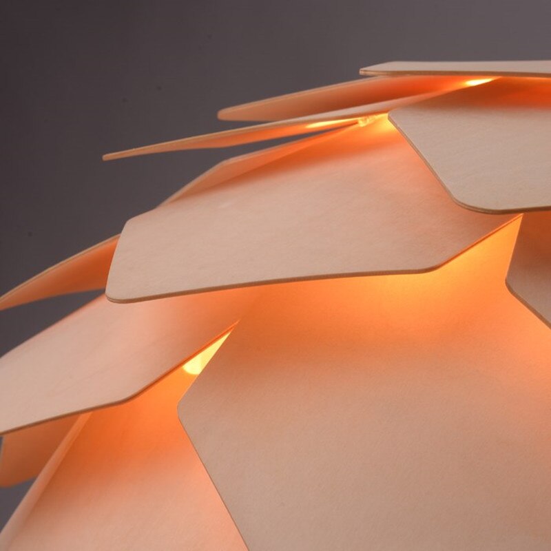 Handmade Wooden Pinecone Pendant Light – Dimmable LED