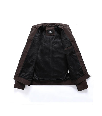 Petter | Motorjack voor heren, PU-leren motorjack met ritszakken, casual bovenkleding