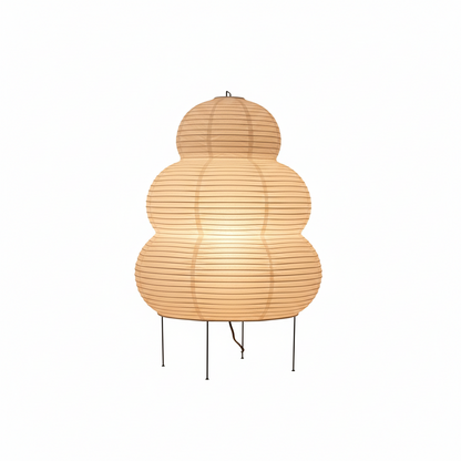 Hikari Washi Stehleuchte - Japanische Reispapier-Stehleuchte mit kugelförmigem Design und weichem, warmem Licht