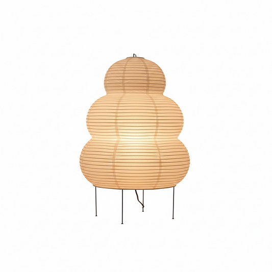 Hikari Washi Stehleuchte - Japanische Reispapier-Stehleuchte mit kugelförmigem Design und weichem, warmem Licht
