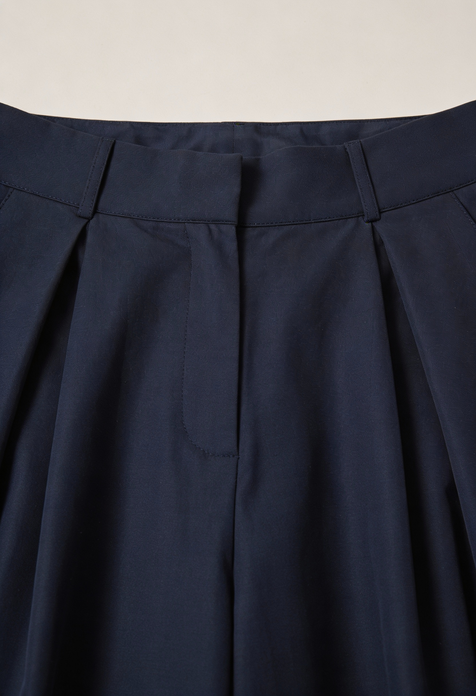 High-Waisted Wide-Leg Navy Women's Pants - View 5 | Vanda Liamo