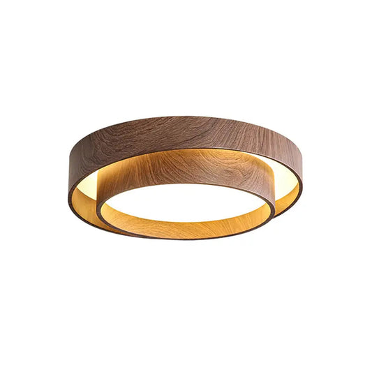 Holz-Deckenleuchte mit integrierter LED – Warmer Walnusston Zorenza