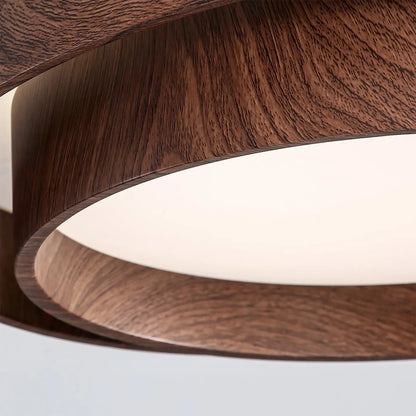 Holz-Deckenleuchte mit integrierter LED – Warmer Walnusston Zorenza