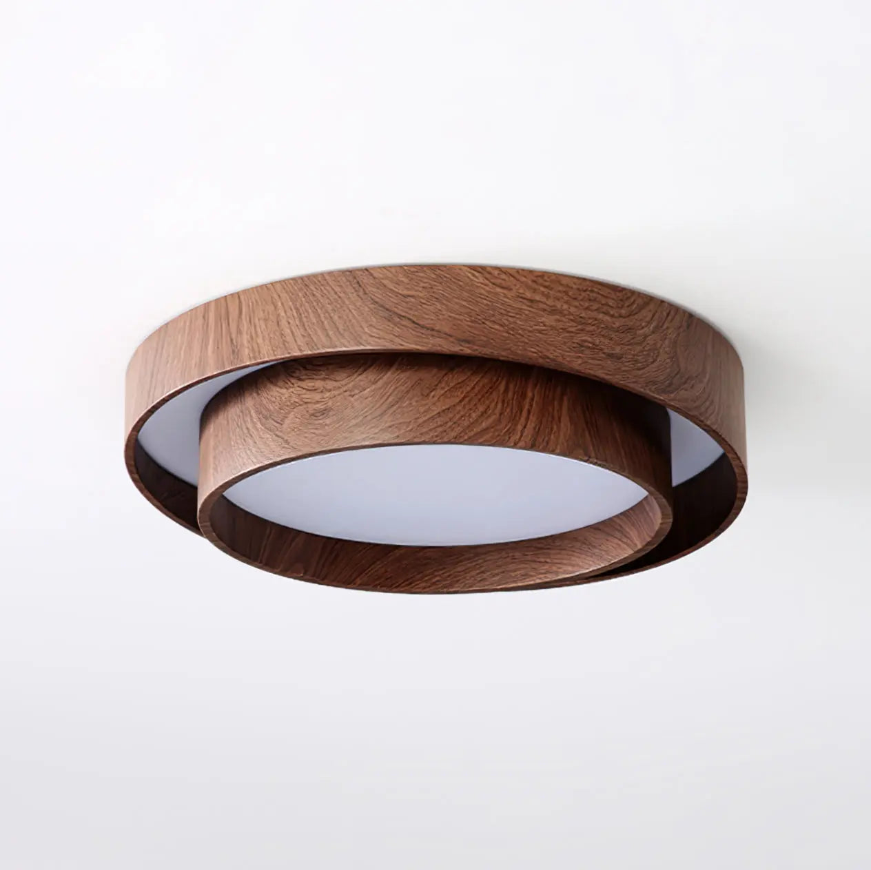 Holz-Deckenleuchte mit integrierter LED – Warmer Walnusston Zorenza