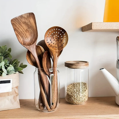 Restfield Oakline | Houten Keukengerei Set 5-Delig – Luxe & Duurzaam Kookgerei
