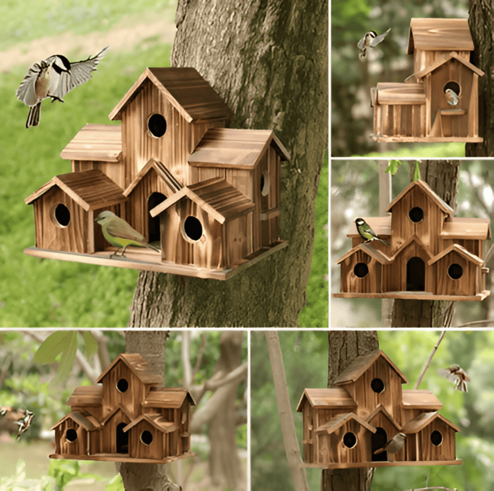 Sylion - Charmantes hölzernes Vogelhaus für draußen und den Garten - Roborro