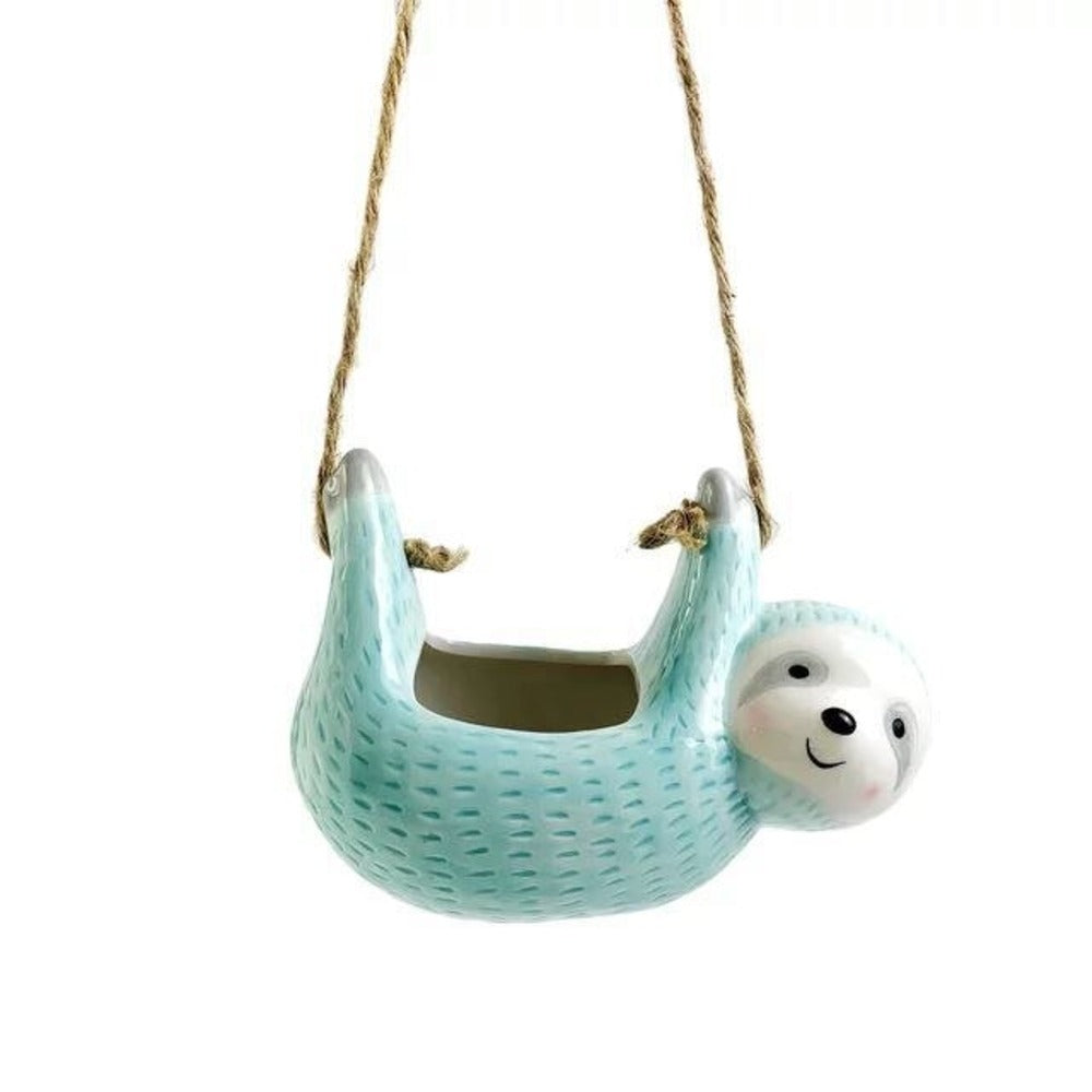 Seravia - Unique Handmade Ceramic Flower Pot with Charming Sloth Design