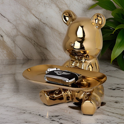 Happy Bear | Modern keramisch figurenplateau voor stijlvolle woonaccenten