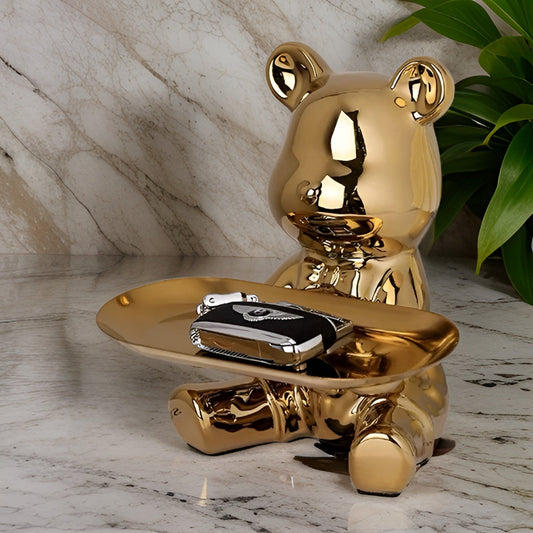 Happy Bear | Modern keramisch figurenplateau voor stijlvolle woonaccenten