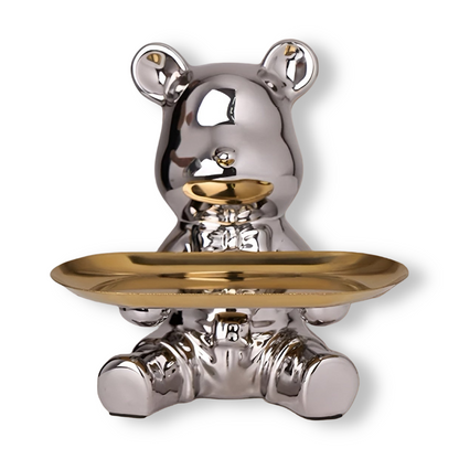 Happy Bear | Modern keramisch figurenplateau voor stijlvolle woonaccenten